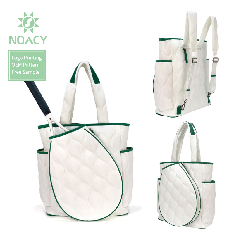 Custom Quilted Tennis Backpack Waterproof Crossbody