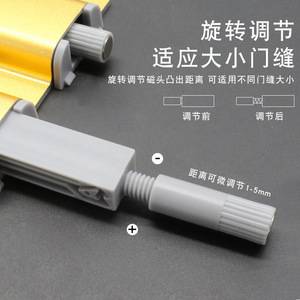 Suzhou Science Popularization Wardrobe <b>Door</b> <b>Bouncer</b> Aluminum Alloy Gold Double Headed Wall Mounted Manual Retractable <b>Door</b> - Product Image 1