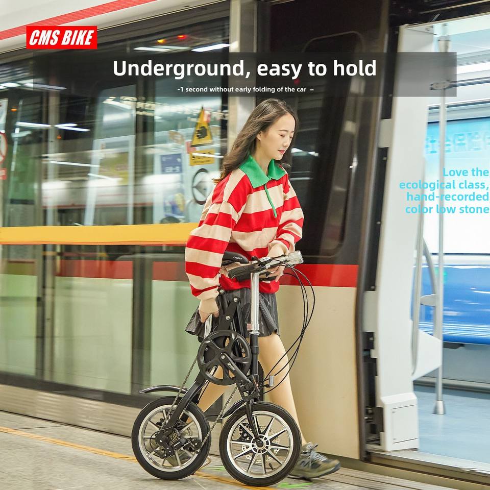 Fashion Portable 14 Inch Folding Bike, One Second Fold Design, Variable ...