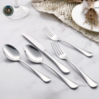 Ensemble de couverts de luxe pour mariage, fourchette, cuillère, couteau, couverts royaux en acier inoxydable avec finition miroir et manche rond épais