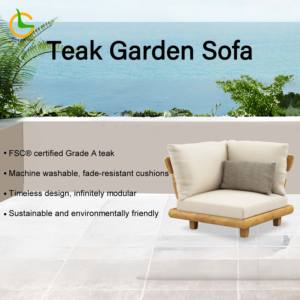 Teak Gartens ofa für die Außen massen produktion Schnitt Garten Sets und Outdoor Möbel Set - Product Image 3