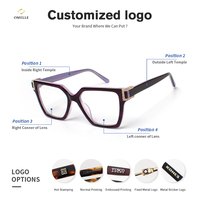Fabrication originale de lunettes en acétate de haute qualité Monture de lunettes optiques surdimensionnées pour femmes