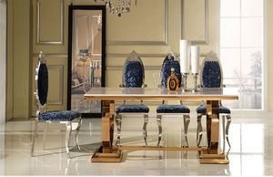 Nuovo prodotto caldo di vendita di lusso mobili da pranzo tavolo da pranzo ristorante set 6 sedie da pranzo in marmo set design moderno - Product Image 6