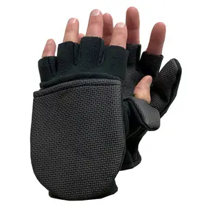 Găng Tay Cao Su Neoprene Găng Tay Mùa Đông 3M Thinsulate Fingerless Convertible Nhiệt Găng Tay Windproof Cách Nhiệt Polar Fleece Ấm