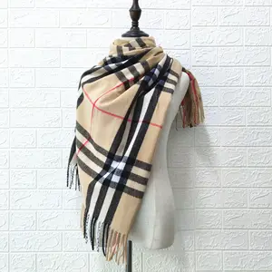 Luxus Marke Designer Schal Frauen Winter Wolle Klassiker Plaid Quaste Seide Schals Wraps Schals Schals Wraps Kopftuch Für Männer