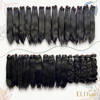 Vente en gros d'usine de mèches de cheveux naturels indiens bruts non traités, à cuticules alignées, lisses Yaki légers
