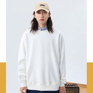 Wholesale Custom Luxury Quality Men's Sweatshirt Cotton Crewneck Streetwear <b>Drop</b> Shoulder Pullover Men's Hoodies & Sweatshirts - Product Image 5