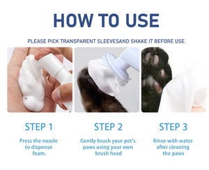 Nuevo Producto 2027: Limpiador de Patas para Perros y Gatos |   Espuma Suave Sin Enjuague |   Sin perfume con cepillo de silicona incorporado para patas ensuciadas - Product Image 5