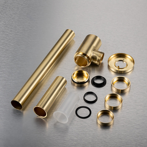 JOYHOO Bronze gebürsteter geruchsfester Beckenabfluss zylindrischer T-Fass Siphon für Badewanne und Badezimmer Waschbecken Waschständer-Sieb - Product Image 2