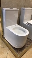 Design moderne Offre Spéciale couleur vert mat ensemble de toilette en céramique une pièce bol rond placard à eau tornade chasse d'eau pour salle de bain