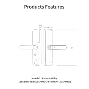 Tuya Kỹ Thuật Số Wifi Thông Minh Khóa Nhôm Thép Cửa Đa-Khóa Ứng Dụng Điều Khiển Hỗ Trợ Mã Thẻ Chìa Khóa Truy Cập Mật Khẩu Lưu Trữ Dữ Liệu - Product Image 6