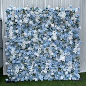 B-FW027 Wedding 3d <b>Flower</b> Wall <b>Panels</b> Artificial <b>Flower</b> Wall Backdrop Silk <b>Flower</b> Wall 8ft X 8ft for Wedding Decoration - Product Image 5