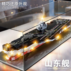 Modelo 3D Creativo en PLA. <span class=keywords><strong>Portaaviones</strong></span> <span class=keywords><strong>Shandong</strong></span> de la Armada, Buque de Guerra, 931 Piezas, Bloques de Construcción de Micropartículas, Juguete de Ensamblaje DIY para Niños - Product Image 5