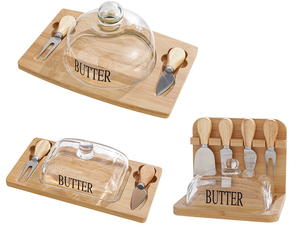 Gỗ bánh mì trái cây Pizza Steak Board rắn gỗ Thớt tre pho mát thớt dao và ngã ba đặt - Product Image 1