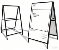 Panneau publicitaire portable à double face imperméable pour restaurant, affichage de menu sur trottoir