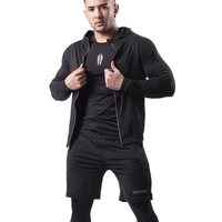 Vêtements d'entraînement de haute qualité à séchage rapide, 5 pièces, ensemble de vêtements de sport personnalisés pour hommes, vêtements de fitness résistants à l'usure, vêtements de gym