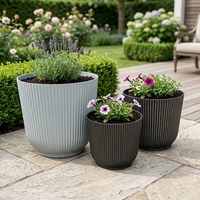 Décoration d'intérieur et d'extérieur, pots de fleurs de jardin avec lignes, pot de plantation de bureau, jardinières modernes