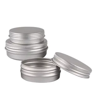 OEM Printing Design Round silver Tins Custom aluminum Tin Can Metal Tins Container With Lid Wholesale