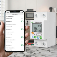 EPEPRO Smart Life Mini Compteur d'Électricité 1P 63A 110V/220V Disjoncteur 6kA MCB Certifié avec Télécommande WiFi