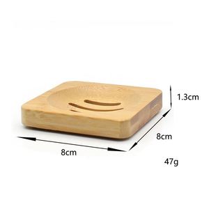 Customizable LOGO Square <b>Bamboo</b> <b>Soap</b> Holder for Home Bathroom - Product Image 3