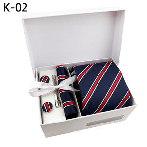 Ensemble cadeau de cravate formelle - <span class=keywords><strong>6</strong></span> pièces comprenant une cravate, un foulard carré, des boutons de manchette, une pince à cravate dans un coffret cadeau blanc - Product Image 6