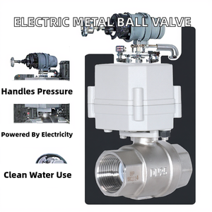 Válvula de bola de control de flujo eléctrica FRY Factory OEM ODM DN200 CF8 con sello de PVC, conexión NPT, presión de operación de 200 psi para uso general - Product Image 2