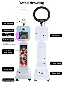 Cabina de Fotos Portátil con Luz RGB, Software Gratuito, Pantalla LCD de 29 Pulgadas, iPad, Máquina de Fotomatón DSLR - Product Image 2
