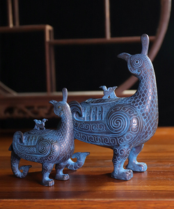 중국 레트로 스타일의 고급 황동 수공예품, 문화 전시회 기념 선물용 맞춤형 홈 데코 - Product Image 4