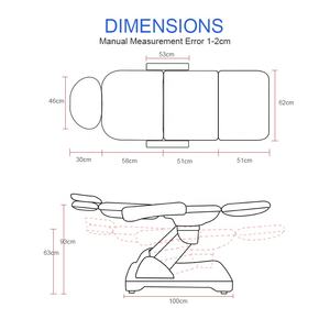 Lit de beauté, lit de tatouage esthétique, lit de tatouage pour les cils, réglable, PVC, chambre à coucher, 250 kg, commercial, durable, longue durée de vie, silencieux, moteur médical, certifié CE - Product Image 4