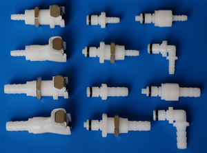 Female Quick Coupling 1/8" flow body Air <b>Hose</b> In-line Valved Insert Quick Connector Fittings With Metal Locking Nut - Product Image 5