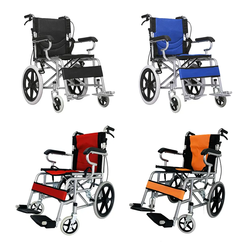 경제 휠체어 Silla de ruedas 노인 및 장애인을위한 수동 스틸 휠체어