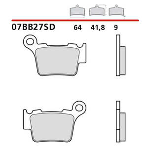Brembo แผ่นรองหลังมาตรฐาน husqvarna CR 125 05-13 - Product Image 1