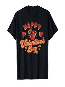 T-Shirt con Cuore per San Valentino, Maglietta Casual da Uomo a Maniche Corte, 100% Cotone, Stampa Regular Fit, Collo Tondo, Stile Jersey - Product Image 1