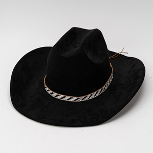 Sombrero de Vaquero Occidental Retro de Lujo, Unisex, de Ala Ancha, para Viajes al Aire Libre, Fiestas, Uso en Todas las Estaciones, con Banda de Diamantes de Imitación - Product Image 2