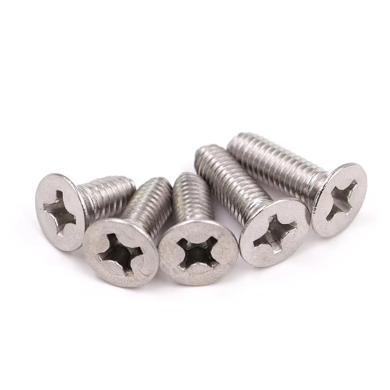Best Selling Alloy Titanium Stainless Steel Phillips Triangular Teeth 6/8/10/12 Flat Head Self-Tapping Screws Bolt for Building