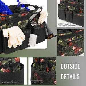 Water Resistant Cleaning Supplies Organizer with Handle & Foldable <b>Divider</b> for Cleaners - Product Image 3