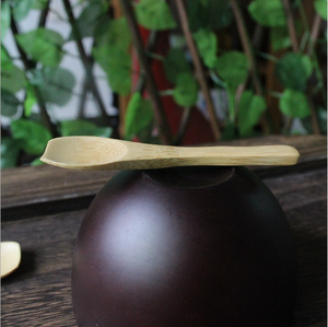 Mini cuchara de bambú para niños con diseño de Parte delantera plana para acampar al aire libre - Product Image 6