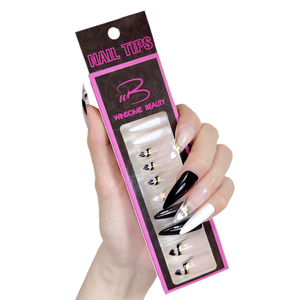 Puntas de <span class=keywords><strong>Uñas</strong></span> Stiletto Personalizables de Color Sólido, Herramienta de Manicura con Acabado Brillante, Muestras Gratis, Diseñadas para Aplicación en Dedos - Product Image 1