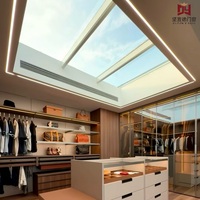 Puits de lumière sans cadre en alliage d'aluminium pour maisons et cuisines modernes, applications résidentielles sur toiture, solution d'éclairage naturel