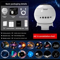 Projecteur d'étoiles capsule spatiale personnalisé, veilleuse LED HD avec télécommande, alimentation par piles ou secteur, lampe à bruit blanc moderne pour chambre à coucher