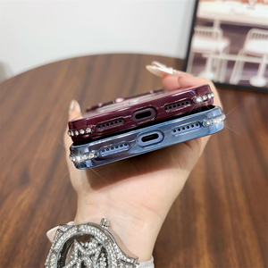 เคสโทรศัพท์ใสแบบแม่เหล็ก ดีไซน์เลนส์เพชรไล่ระดับวิบวับ  วัสดุ TPU สำหรับ iPhone 18 17 16 Plus 15 14 13 12 11 Pro Max - Product Image 6