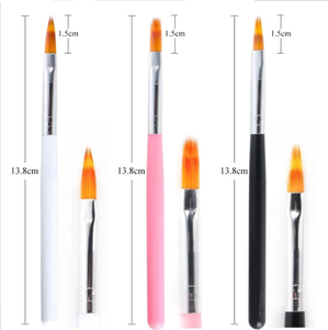 Pinceaux à ongles personnalisés avec manche en bois coloré pour la peinture florale, la poudre acrylique ondulée française et la sculpture – Idéal pour les salons de manucure - Product Image 2