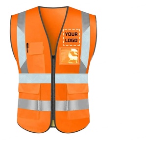 Chaleco de Seguridad Reflectante de Poliéster Personalizable Directo de Fábrica, Ropa de Trabajo Fluorescente con Cierre de Cremallera - Product Image 2