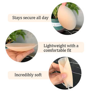 Penutup Puting Payudara Wanita Silikon Reusable Pasties Kelopak Payudara Perekat Penutup Puting - Product Image 3