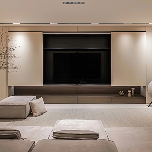 Tùy chỉnh lưu trữ lớn khách sạn Sử dụng đa chức năng ánh sáng sang trọng hiện đại phòng khách TV tủ với màu sắc tùy chỉnh phù hợp với 65 "+ TVS - Product Image 1