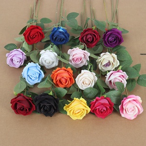 Mengchen - 7 Rosas Artificiales de Seda, Hechas a Mano, Adornos de Escritorio para Graduación, Día de la Madre, Decoración de Bodas - Product Image 3