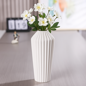 Jarrones grandes de mesa blancos nórdicos, florero de cerámica, decoración para sala de estar, olla de cerámica y porcelana para el hogar, sala de estar - Product Image 1