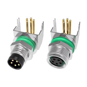 M8 DIN Tự Động Không Thấm Nước IP68 A/B Mã 2-8 Pin Phía Sau Gắn Kết Nam Nữ Góc Thẳng Ổ Cắm Điện PCB Bảng Điều Chỉnh Gắn Kết - Product Image 4