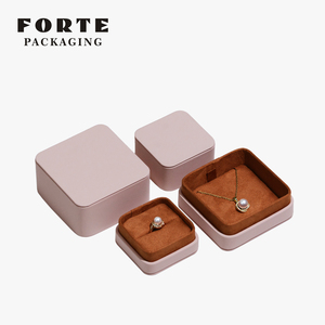 FORTE - Caja de Regalo para Joyería con Tapa de Diseño Nuevo, Bolsa de Papel y Base para Anillos, Collares y Conjuntos de Joyería de Cuero de Lujo - Product Image 1