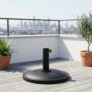 Outdoor Furniture Patio Umbrella <strong>Base</strong> Stand Modern Design <strong>Parasol</strong> Stand Solid <strong>Weight</strong> Bag Plastic Insert Cement , PE ,and Steel - Product Image 1
